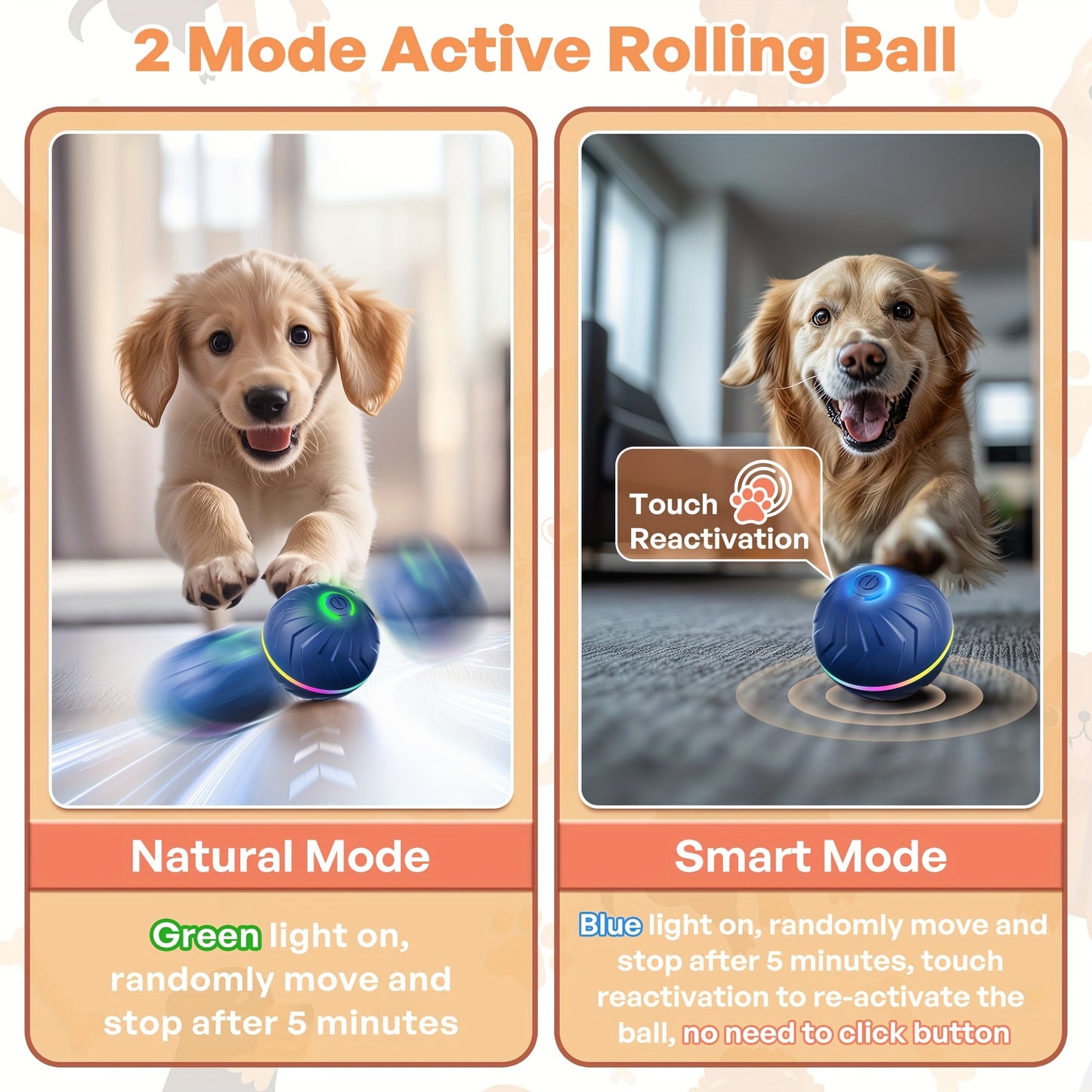 Smart Interactive Bouncing Dog Ball