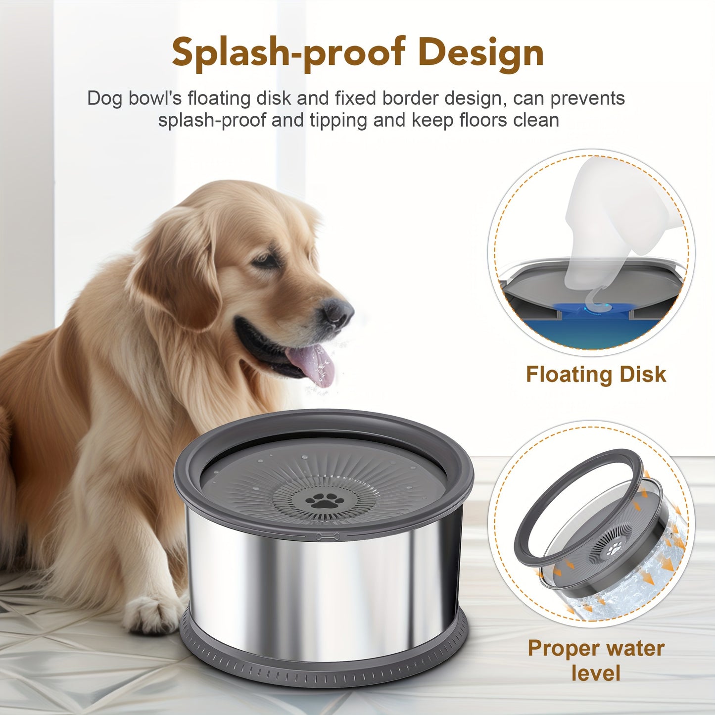 Heavy-Duty Spill-Proof Dog Bowl