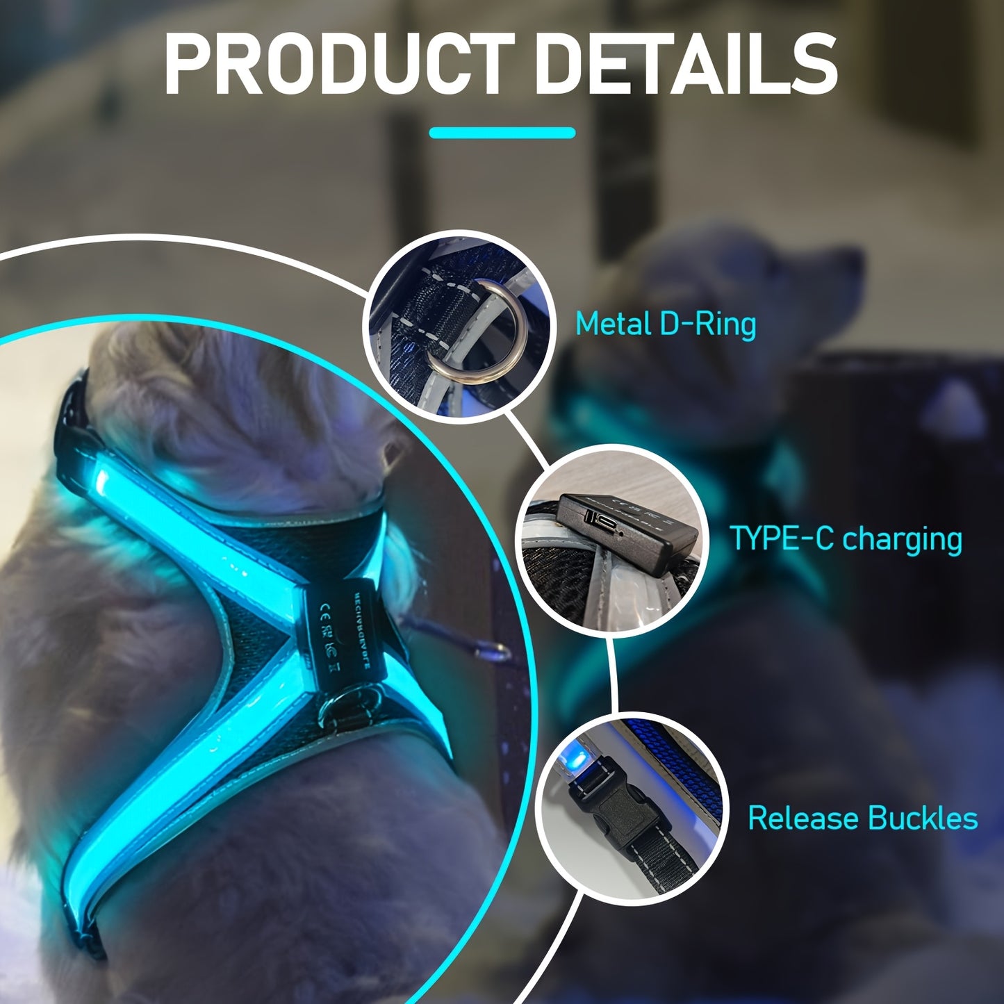 LED Rechargeable Dog Vest