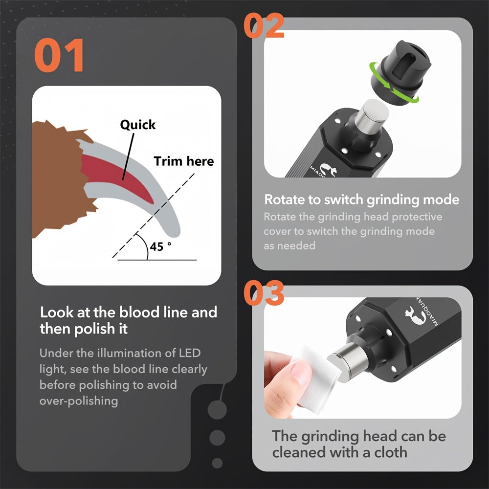 Gentle Electric Pet Nail Trimmer