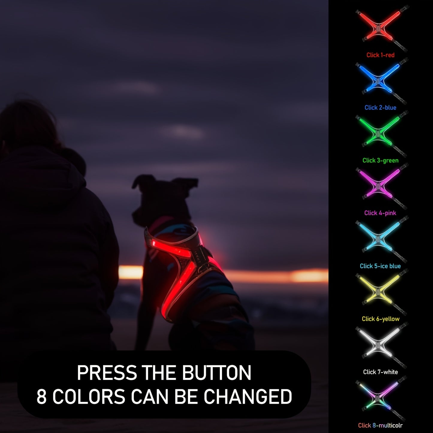 LED Rechargeable Dog Vest